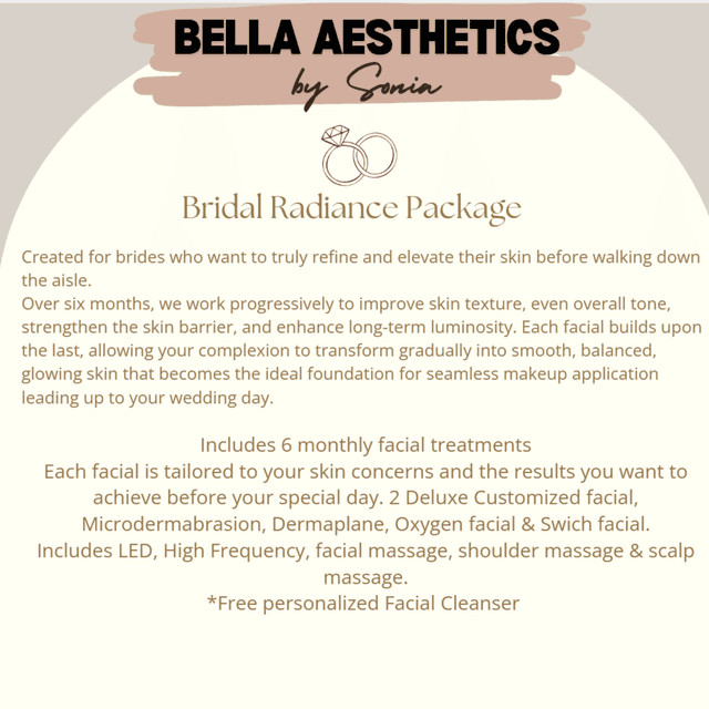 Bridal Radiance Package at Bella Aesthetics by Sonia in College Station, TX